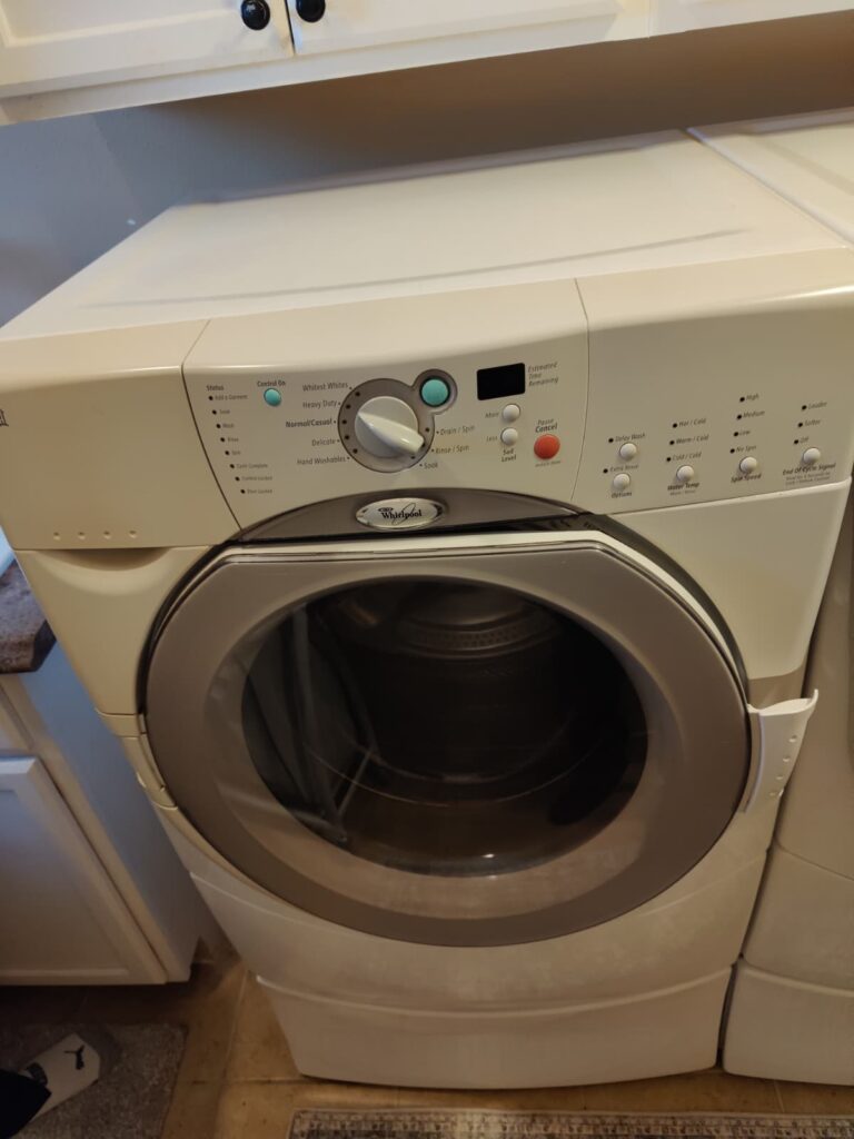 Front-loading washer repair.